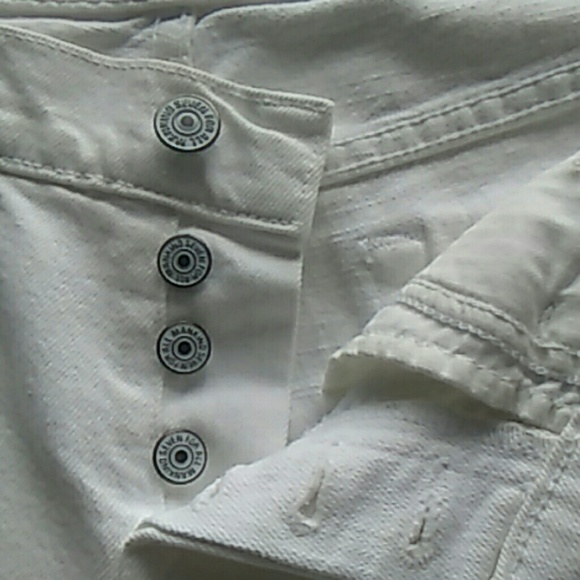 Pre-owned 7 for All Mankind White Capri Jeans - Picture 6 of 8